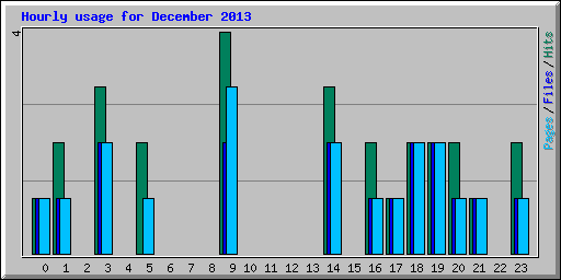 Hourly usage for December 2013